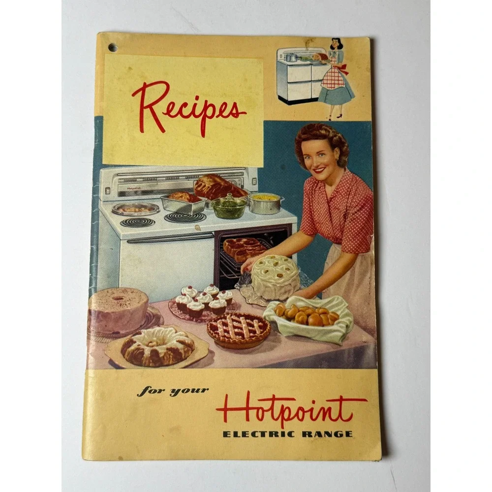 Vintage 1950 Hotpoint Electric Range Recipe Booklet Instruction Manual 5-50‎ MCM